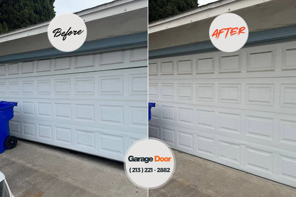 Before and after: garage door repair Fall River, WI